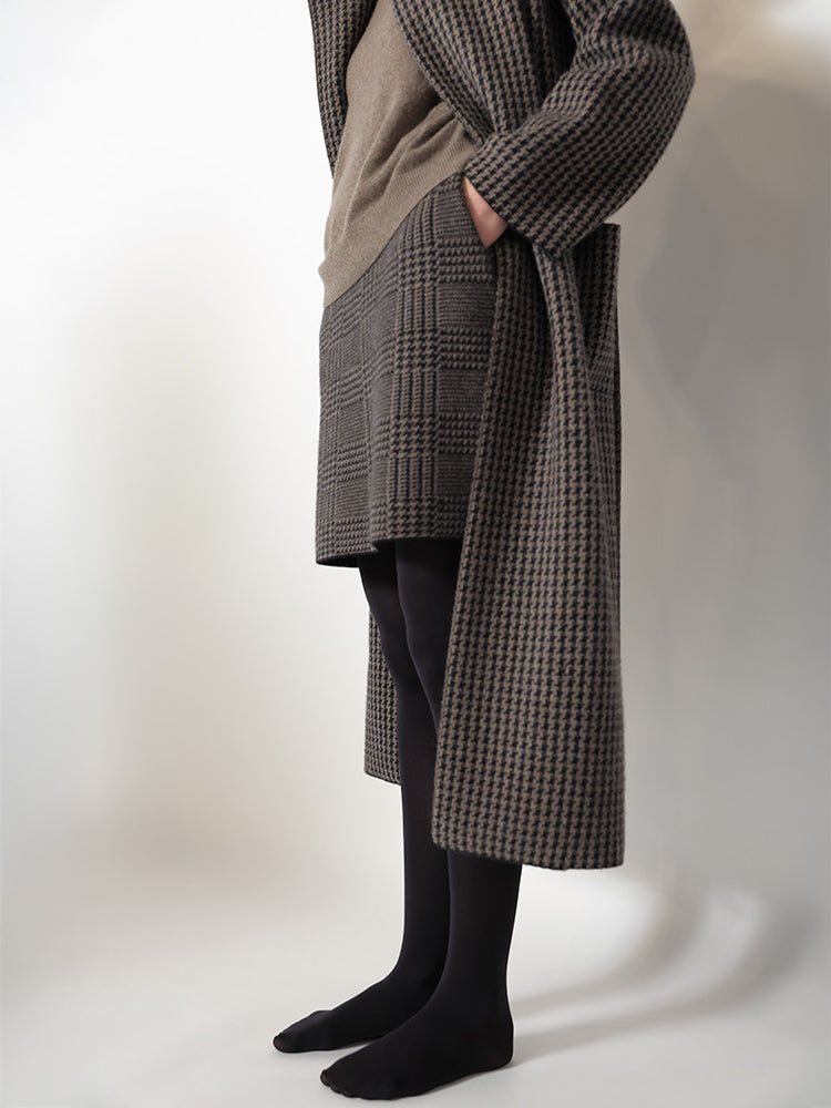 glencheck slip on skirt
