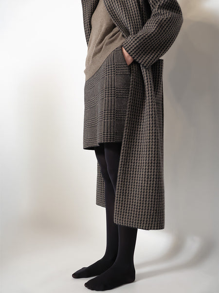 glencheck slip on skirt