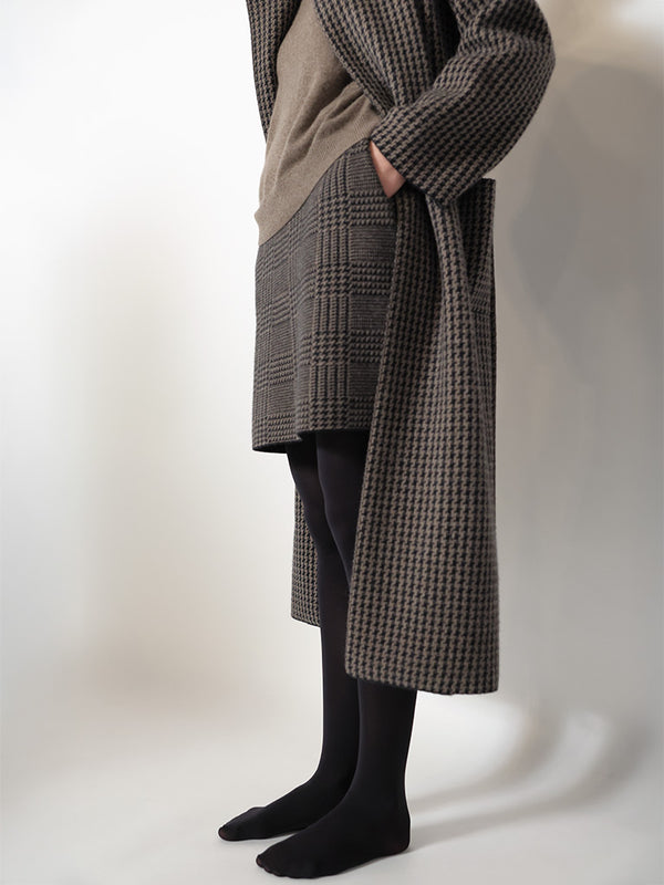 glencheck slip on skirt