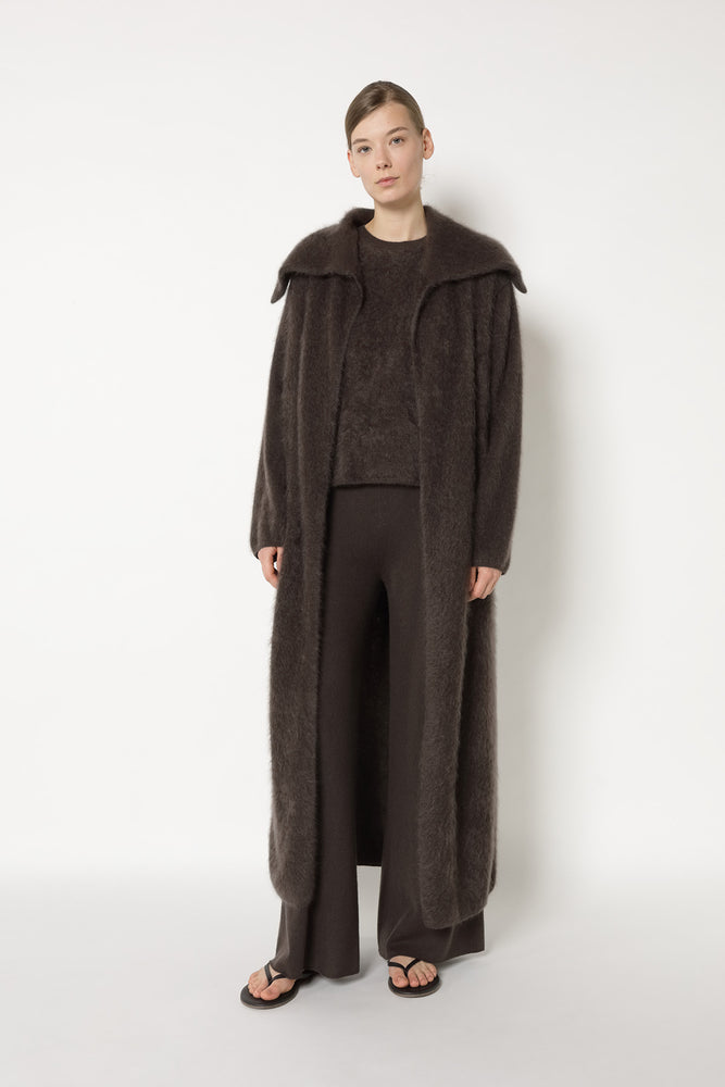 furry maxi coat