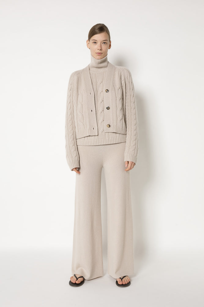 pure chunky cable cardi