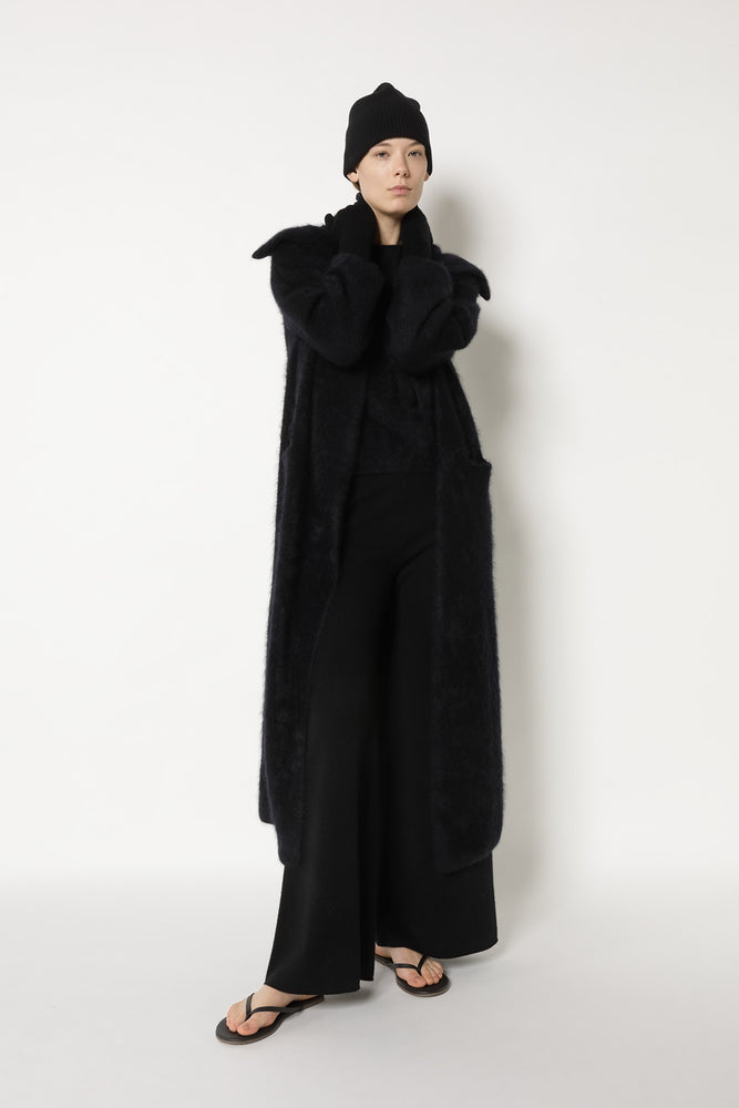 furry maxi coat