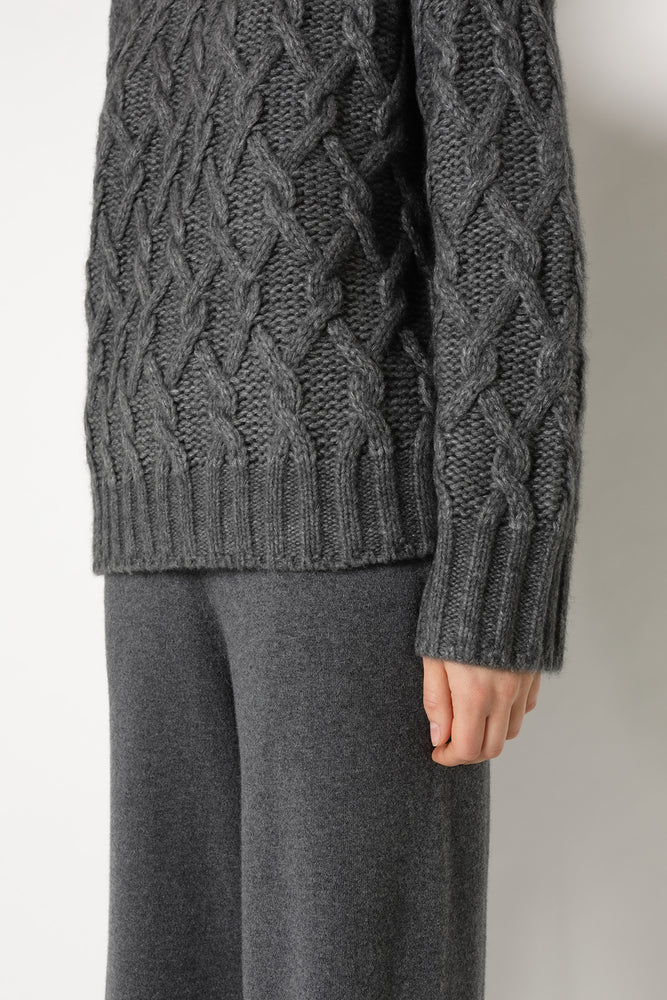 cosy argyle cable jumper