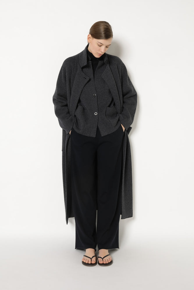 houndstooth maxi coat