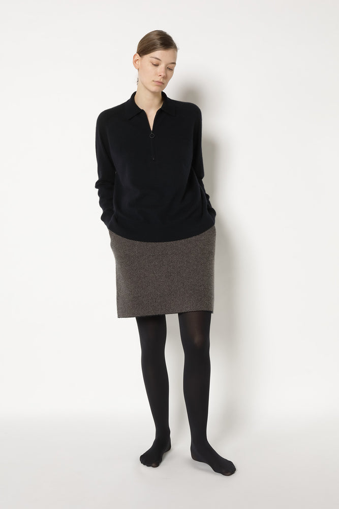 slim herringbone slip on skirt