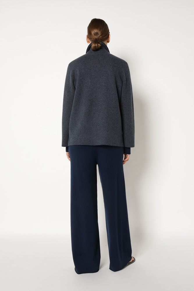 wide herringbone caban jacket