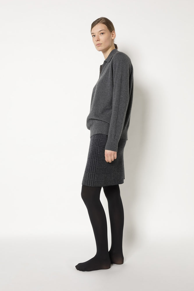 comfy zipped polo jumper