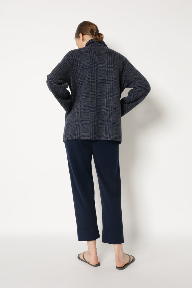 glencheck caban jacket