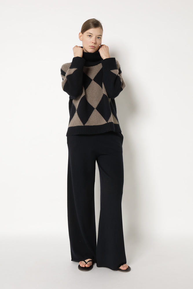 comfy argyle intarsia jumper