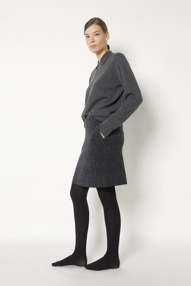 glencheck slip on skirt