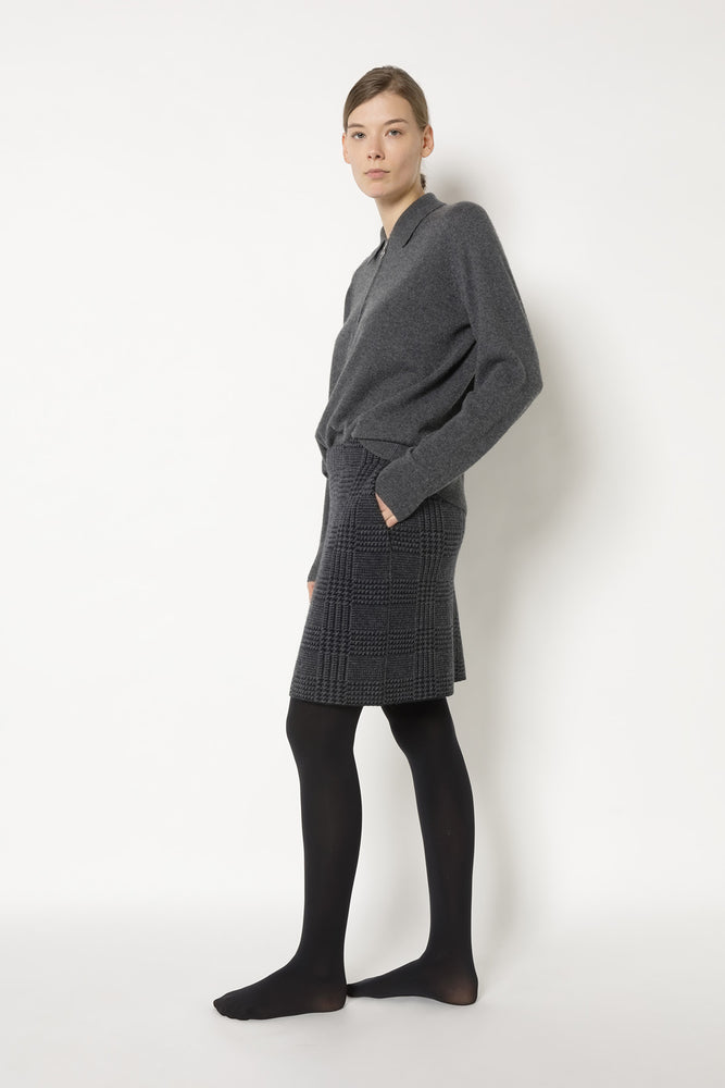 glencheck slip on skirt