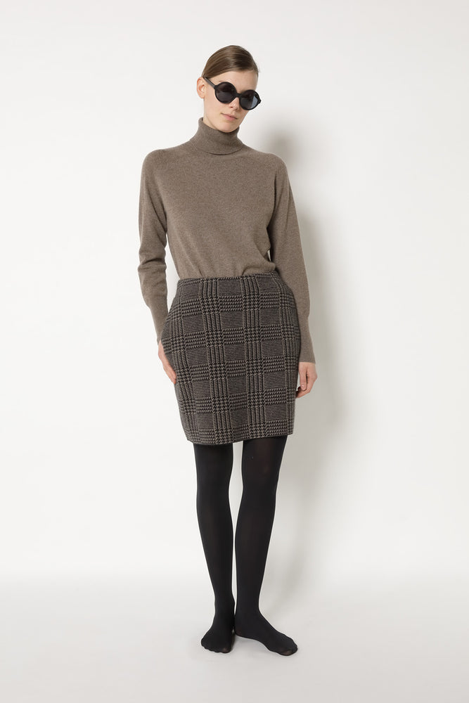 glencheck slip on skirt