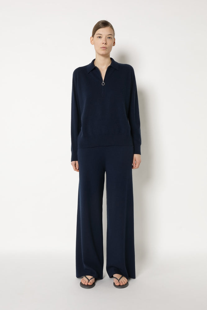 comfy zipped polo jumper