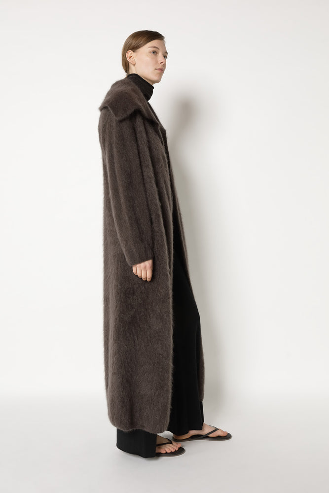 furry maxi coat