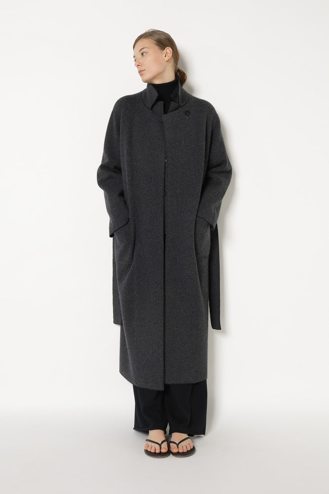 houndstooth maxi coat