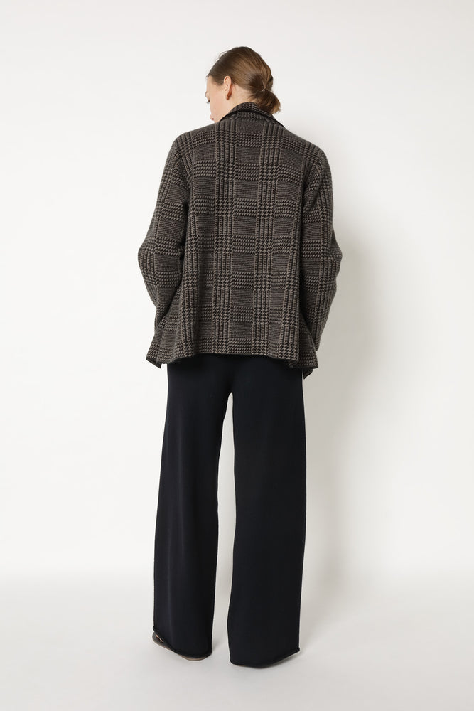 glencheck caban jacket
