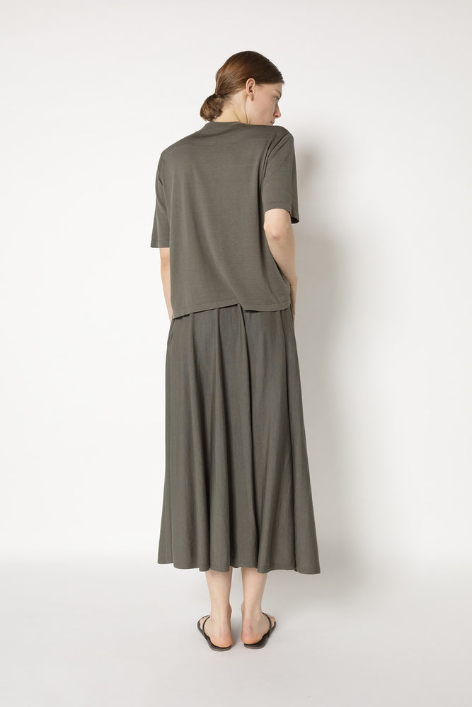 silky slip on circle skirt
