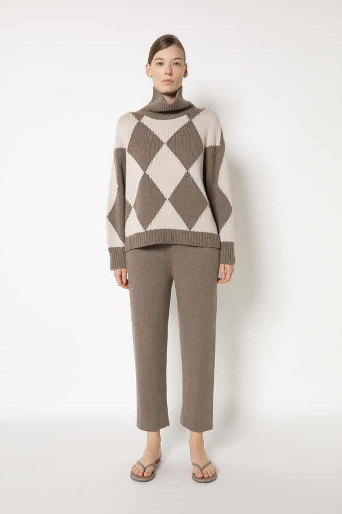 comfy argyle intarsia jumper