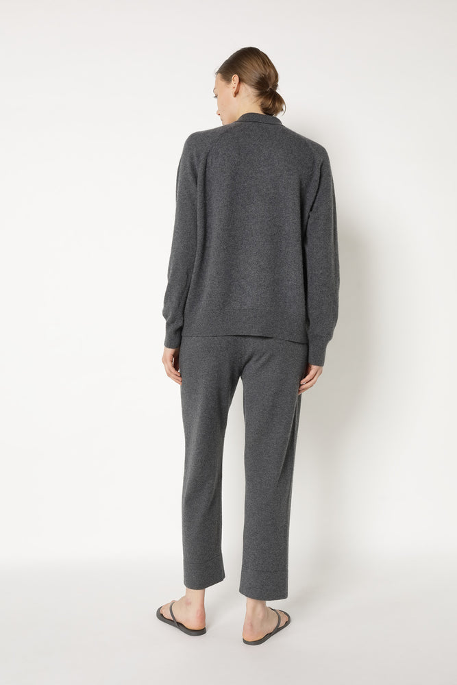 comfy zipped polo jumper