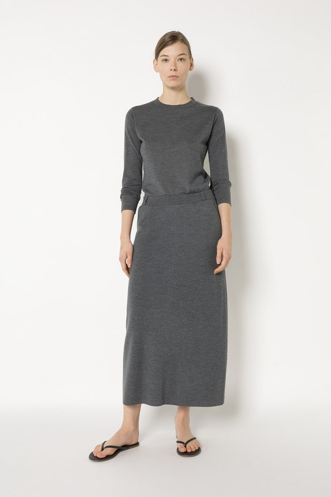 extrafine fitted crew jumper