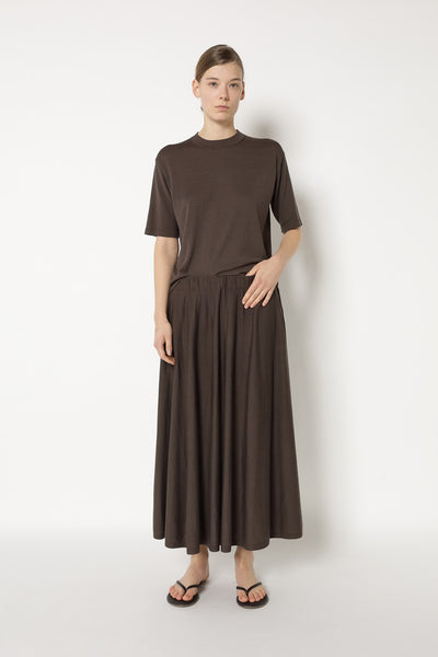 silky slip on circle skirt