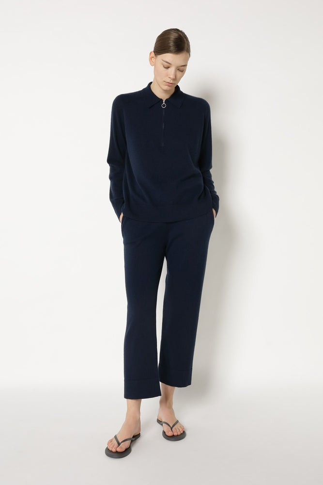 comfy zipped polo jumper