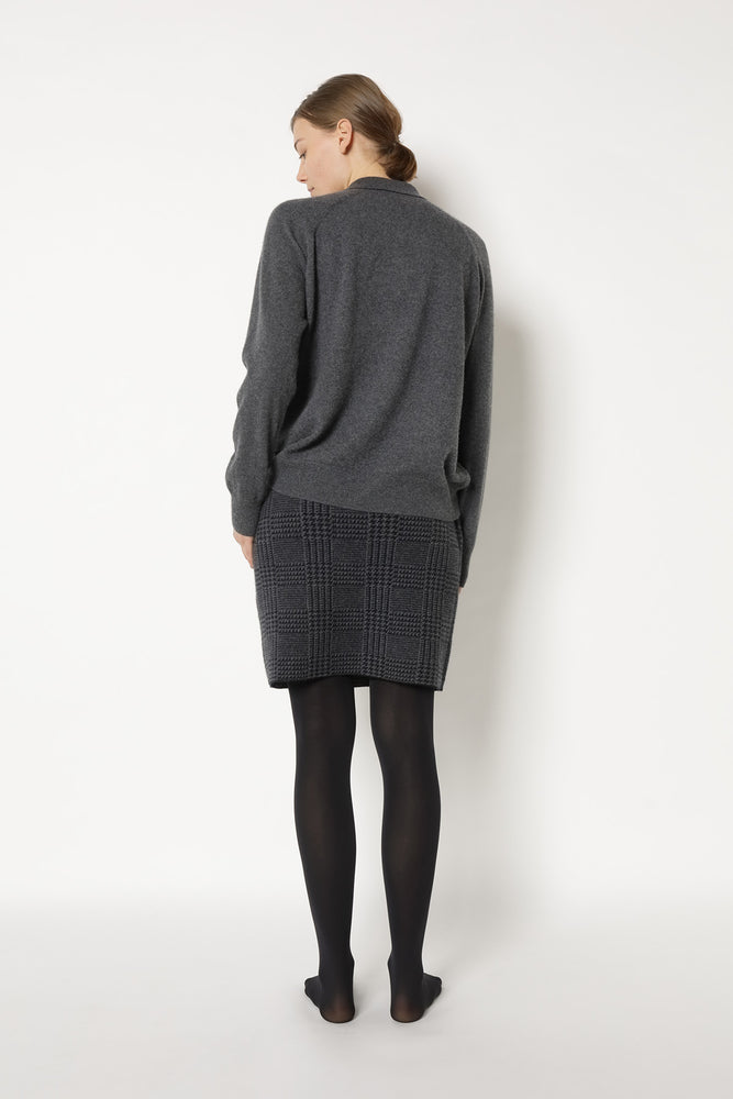 glencheck slip on skirt