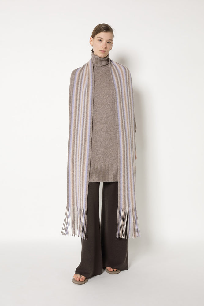 mouliné wrap scarf