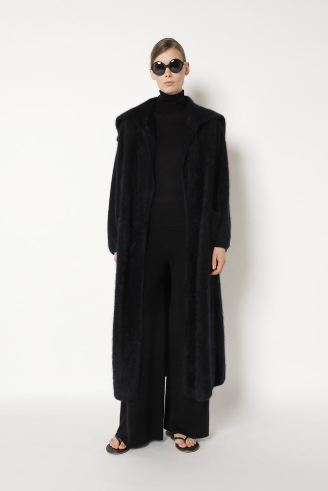 furry maxi coat