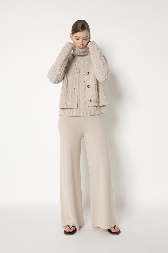 pure chunky cable cardi