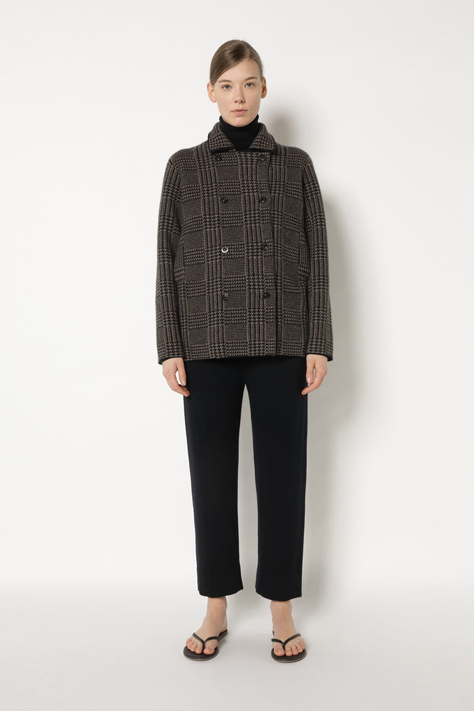 glencheck caban jacket