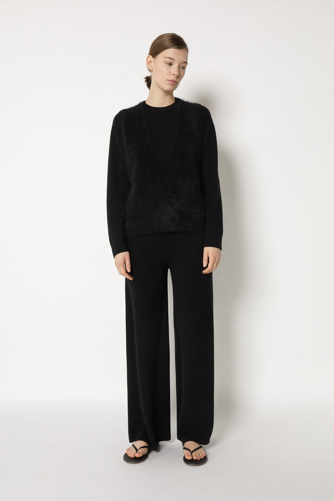 furry deep V slipover