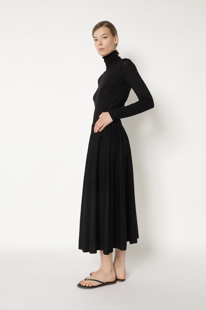 silky slip on circle skirt
