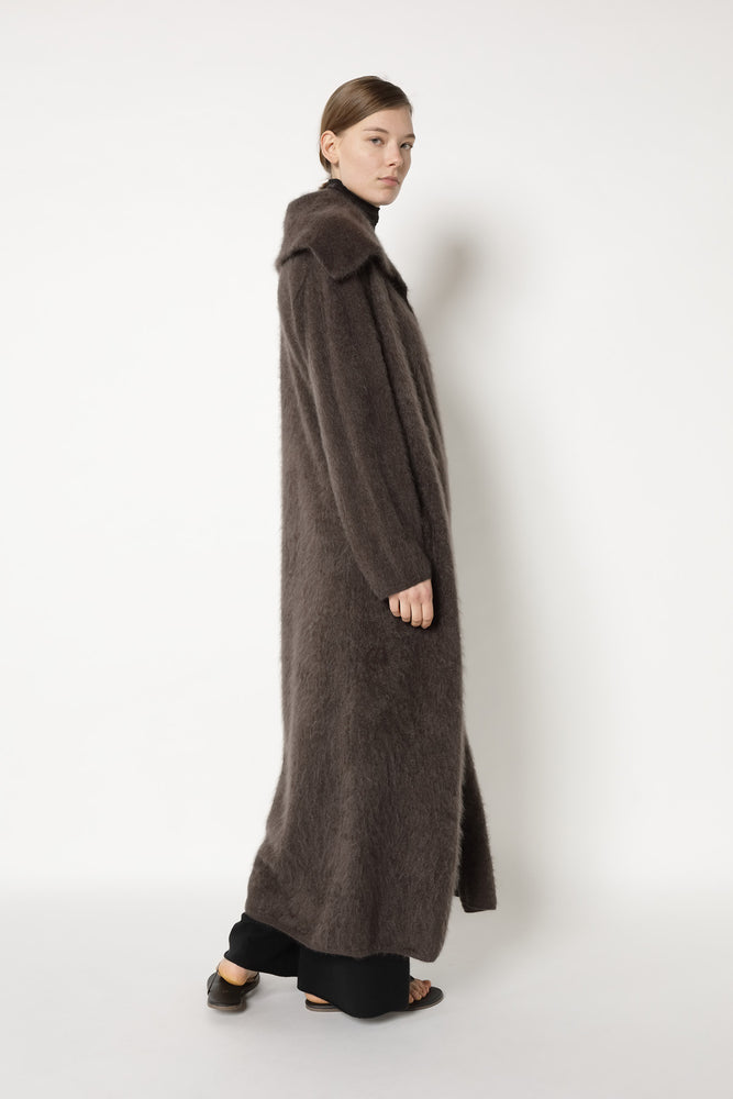 furry maxi coat