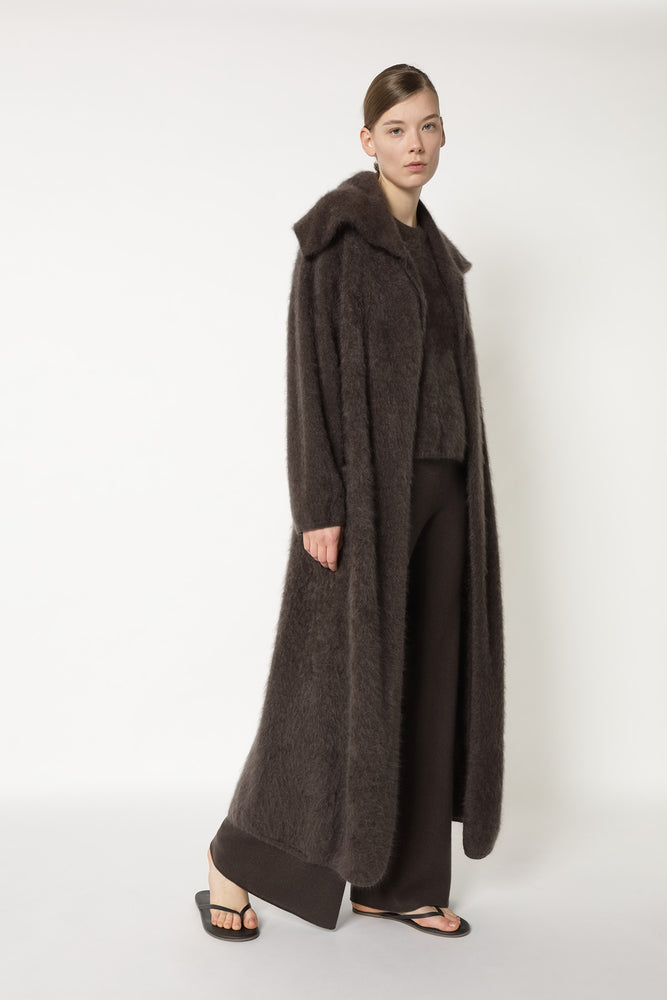 furry maxi coat