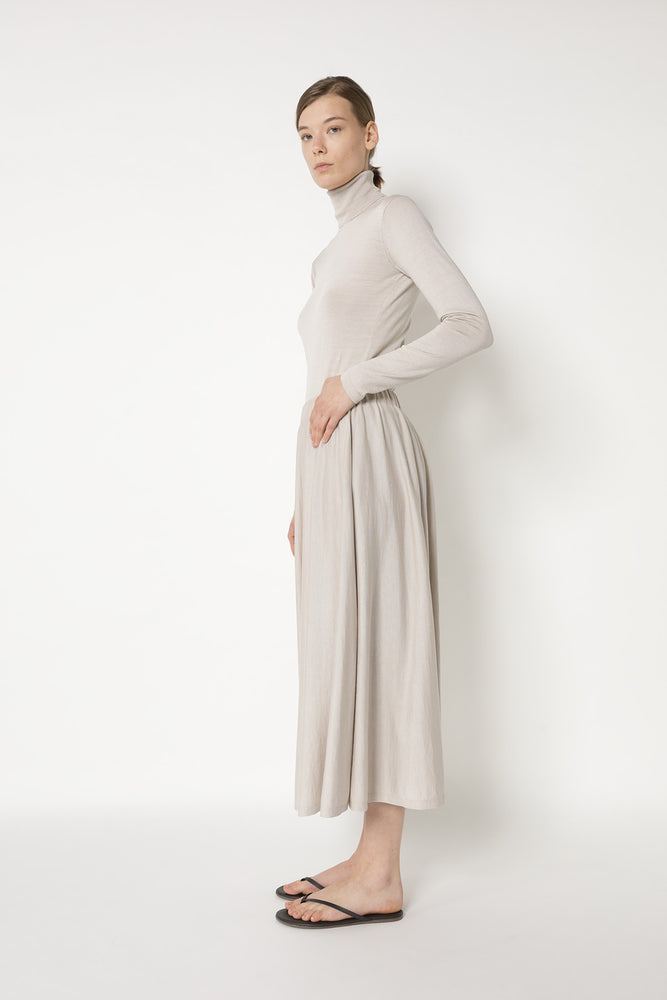 silky slip on circle skirt