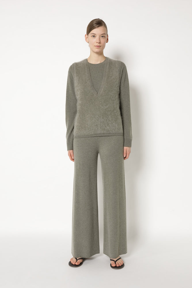 furry deep V slipover