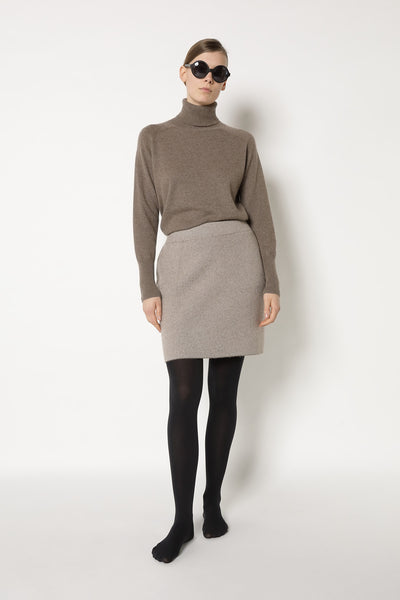 slim herringbone slip on skirt