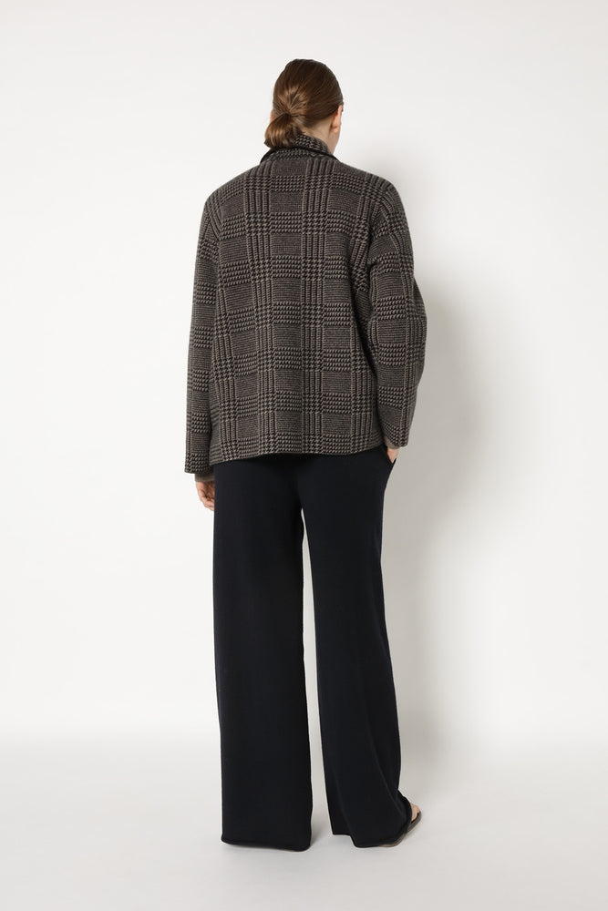 glencheck caban jacket