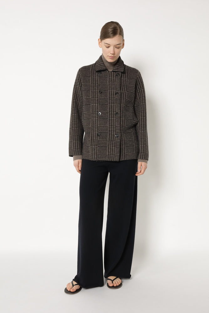 glencheck caban jacket