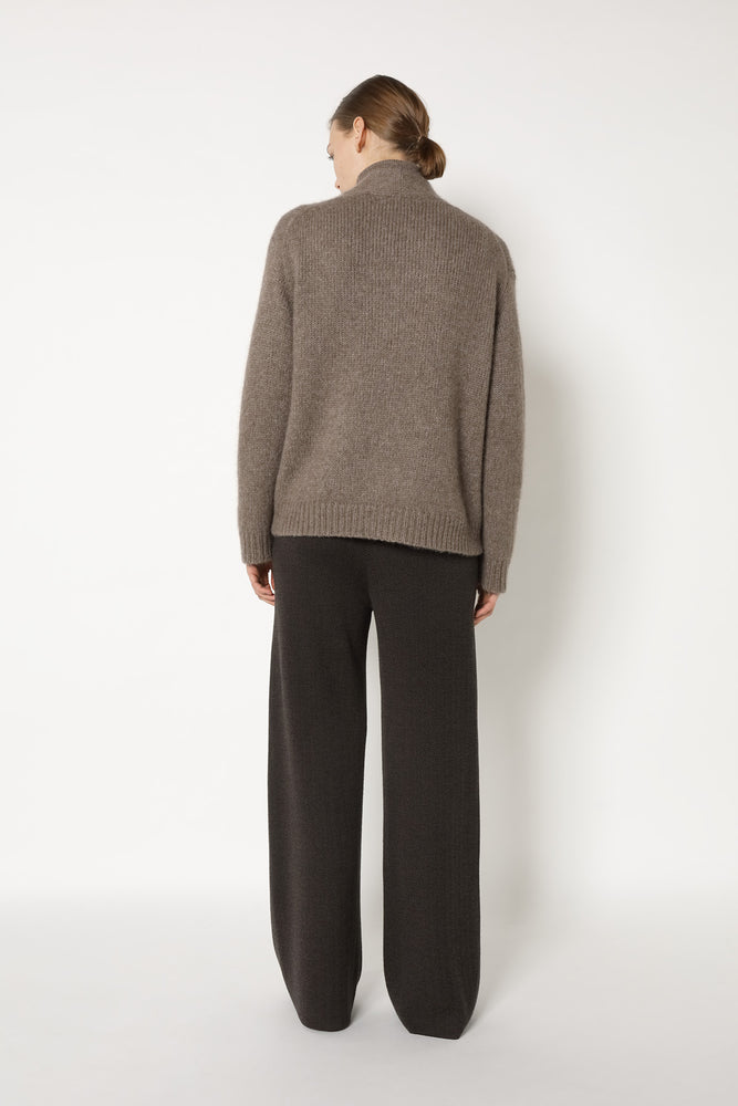 fluffy pinned cardigan