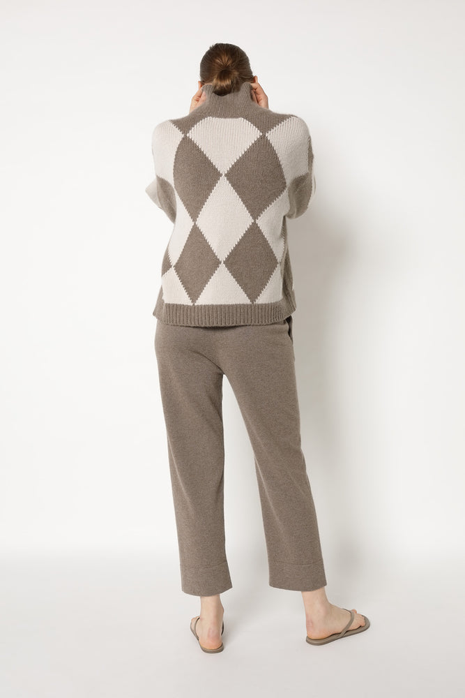 comfy argyle intarsia jumper