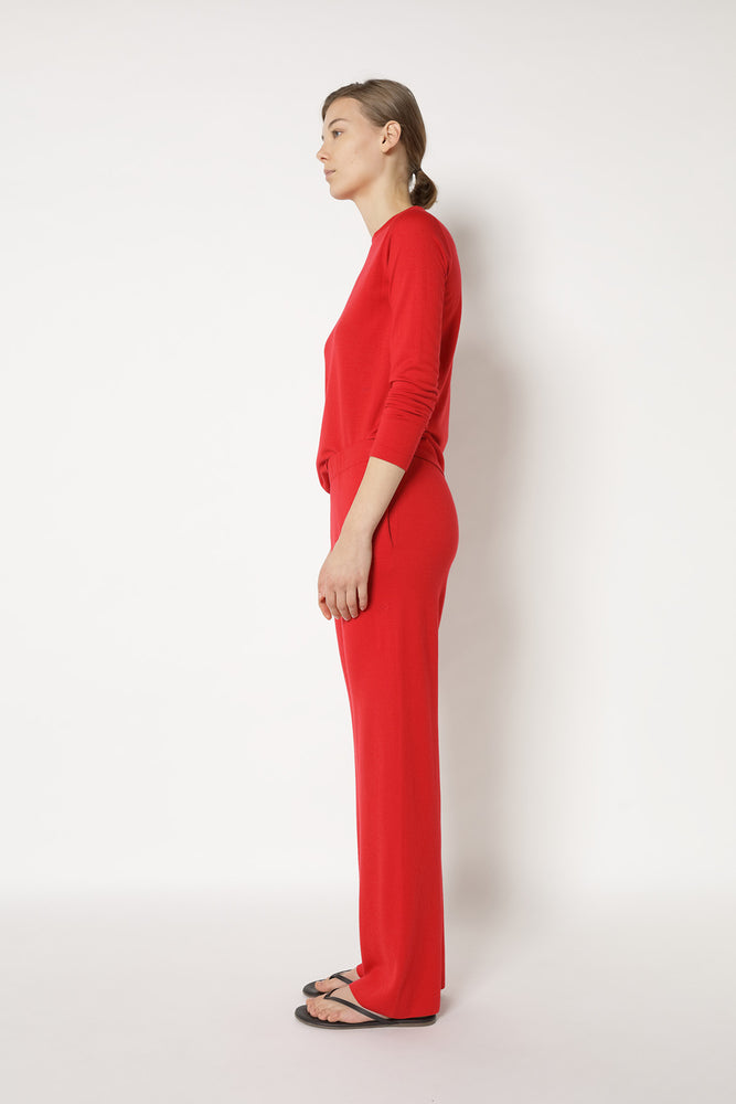 extrafine fitted crew jumper