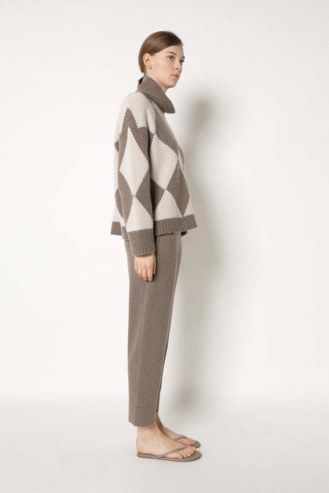 comfy argyle intarsia jumper
