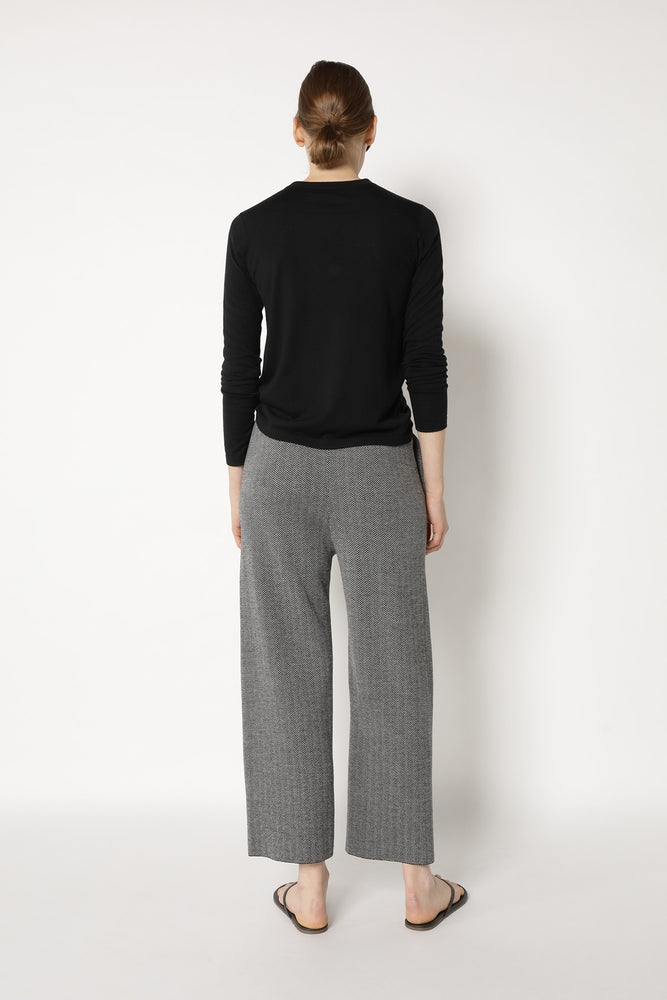 extrafine fitted crew jumper