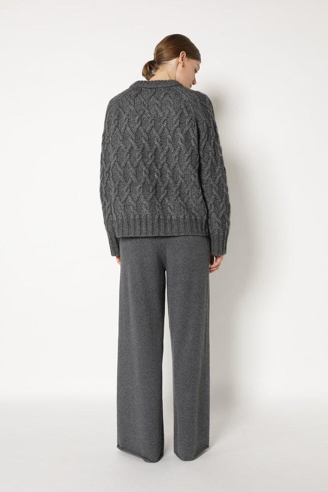cosy argyle cable jumper