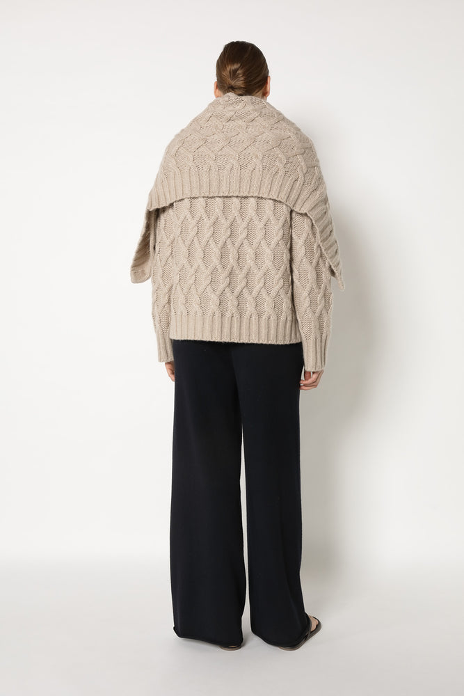 cosy argyle cable jumper