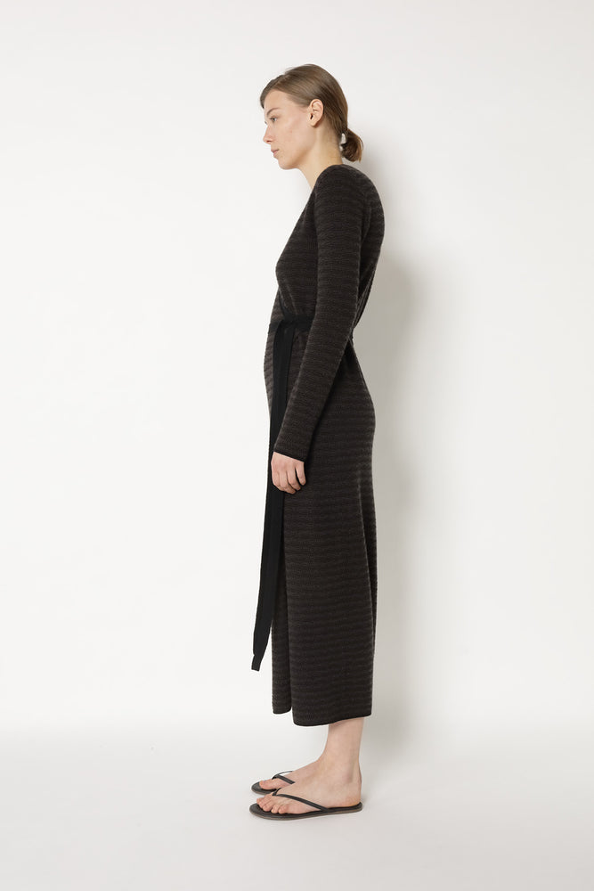 pure bird eye maxi wrap dress