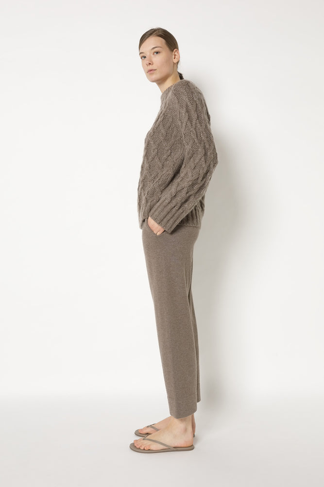 cosy argyle cable jumper